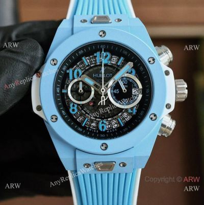 New Models Copy Hublot Big Bang Unico Sky Blue Watches Quartz 45mm